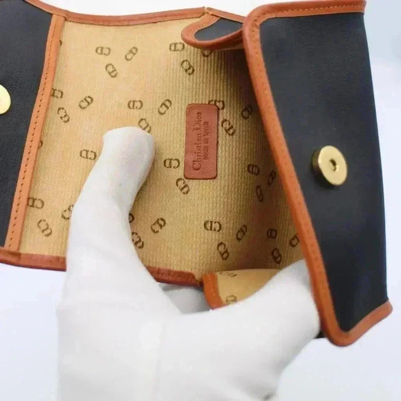 Dior Pouch CD Mark  Canvas Leather - Picture 9 of 14